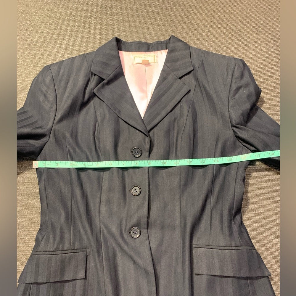 The Wellington Collection Navy Double Vented 3 Button English Show Coat 4R - Picture 3 of 7